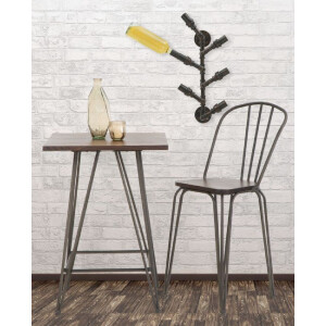 Mauro Ferretti wandflessenhouder Manhattan 6 plaatsen 27x15x55 cm zwart koper