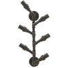 Mauro Ferretti wandflessenhouder Manhattan 6 plaatsen 27x15x55 cm zwart koper