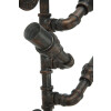 Mauro Ferretti wandflessenhouder Manhattan 6 plaatsen 27x15x55 cm zwart koper