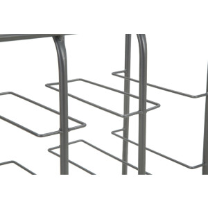 Mauro Ferretti flessenrek vierkant 9 plaatsen 40x23x47,5 cm donkergrijs