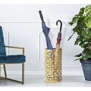Mauro Ferretti paraplubak Fiori Ø 24x42 cm goud