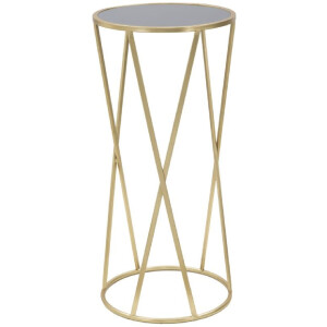 Mauro Ferretti telefoontafel enkel Ø 35x75 cm zwartgoud