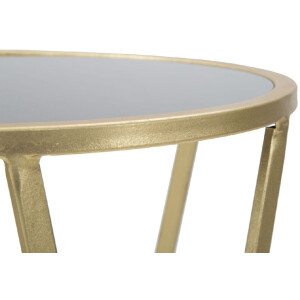Mauro Ferretti telefoontafel enkel Ø 35x75 cm zwartgoud