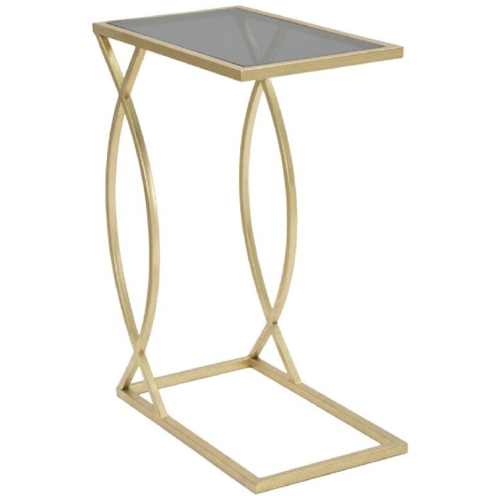 Mauro Ferretti banktafel 45,5x25,5x60 cm zwart goud