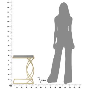 Mauro Ferretti banktafel 45,5x25,5x60 cm zwart goud