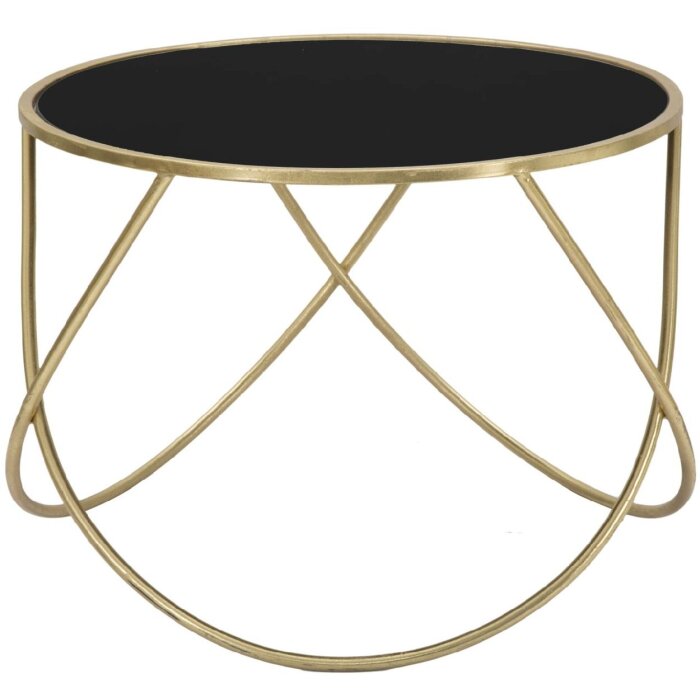 Mauro Ferretti bijzettafel Ring Ø 60x45 cm zwartgoud