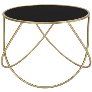 Mauro Ferretti bijzettafel Ring Ø 60x45 cm zwartgoud