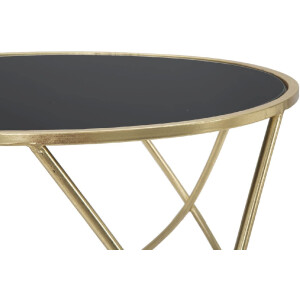Mauro Ferretti bijzettafel Ring Ø 60x45 cm zwartgoud