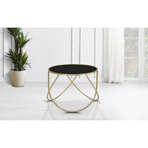 Mauro Ferretti bijzettafel Ring Ø 60x45 cm zwartgoud
