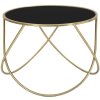 Mauro Ferretti bijzettafel Ring Ø 60x45 cm zwartgoud