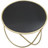 Mauro Ferretti bijzettafel Ring Ø 60x45 cm zwartgoud