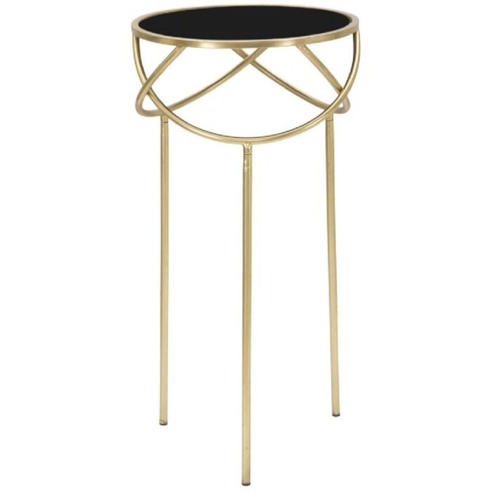 Mauro Ferretti bijzettafel Ring Ø 40x80 cm zwartgoud