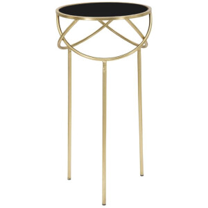 Mauro Ferretti bijzettafel Ring Ø 40x80 cm zwartgoud