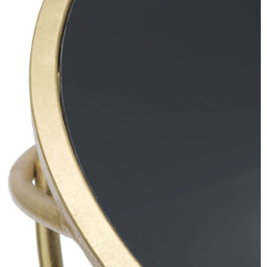 Mauro Ferretti bijzettafel Ring Ø 40x80 cm zwartgoud