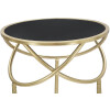 Mauro Ferretti bijzettafel Ring Ø 40x80 cm zwartgoud