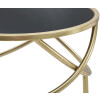 Mauro Ferretti bijzettafel Ring Ø 40x80 cm zwartgoud