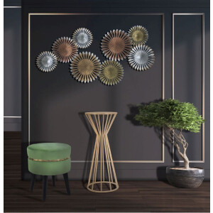 Mauro Ferretti bijzettafel Stick Glam Ø 38x100 cm goud