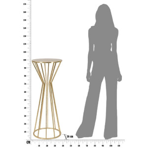 Mauro Ferretti bijzettafel Stick Glam Ø 38x100 cm goud