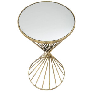 Mauro Ferretti bijzettafel Hypnos Ø 35x70 cm goud