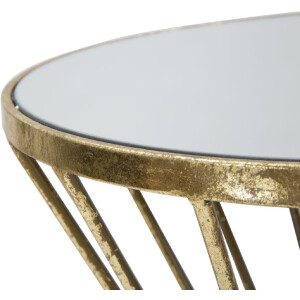 Mauro Ferretti bijzettafel Hypnos Ø 35x70 cm goud