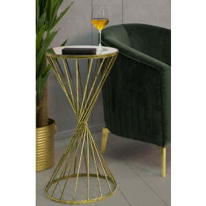 Mauro Ferretti bijzettafel Hypnos Ø 35x70 cm goud
