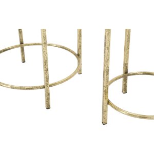 Mauro Ferretti bloemenstandaard set van 2 Ø 27x62 en 21,5x52 cm goud