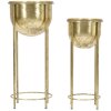 Mauro Ferretti bloemenstandaard set van 2 Ø 27x62 en 21,5x52 cm goud