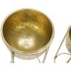 Mauro Ferretti bloemenstandaard set van 2 Ø 27x62 en 21,5x52 cm goud