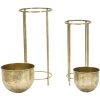 Mauro Ferretti bloemenstandaard set van 2 Ø 27x62 en 21,5x52 cm goud