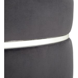 Mauro Ferretti kruk Paris Ø 35x40,5 cm grijs zilver