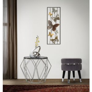 Mauro Ferretti kruk Paris Ø 35x40,5 cm grijs zilver