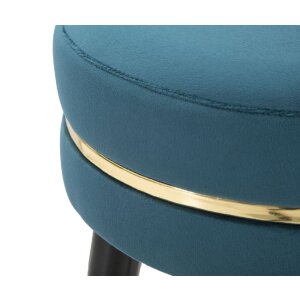 Mauro Ferretti barkruk Paris Ø 35x74 cm petrol goud zwart