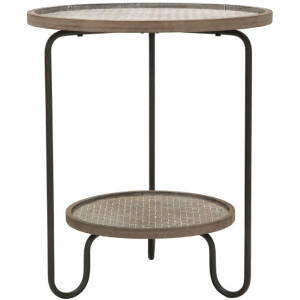 Mauro Ferretti bijzettafel Arex Ø 48x54,5 cm zwart...
