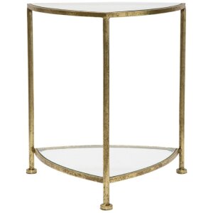 Mauro Ferretti bijzettafel 2 planken 45x45x50 cm goud