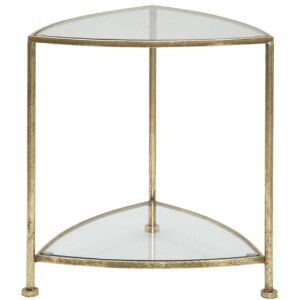 Mauro Ferretti bijzettafel 2 planken 45x45x50 cm goud