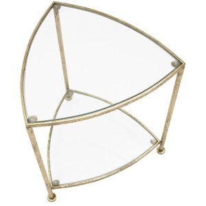 Mauro Ferretti bijzettafel 2 planken 45x45x50 cm goud