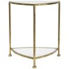 Mauro Ferretti bijzettafel 2 planken 45x45x50 cm goud