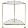 Mauro Ferretti bijzettafel 2 planken 45x45x50 cm goud