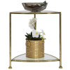 Mauro Ferretti bijzettafel 2 planken 45x45x50 cm goud