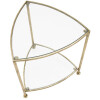 Mauro Ferretti bijzettafel 2 planken 45x45x50 cm goud