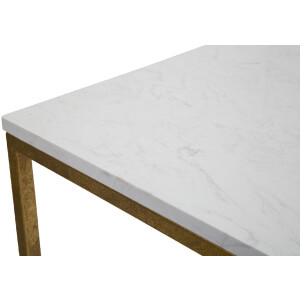 Mauro Ferretti bijzettafel Double Marble 47x47x60 cm goud wit