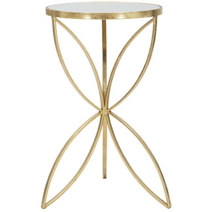 Mauro Ferretti bijzettafel vlinder Ø 35x60 cm goud zilver