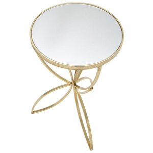 Mauro Ferretti bijzettafel vlinder Ø 35x60 cm goud zilver