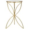 Mauro Ferretti bijzettafel vlinder Ø 35x60 cm goud zilver
