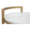 Mauro Ferretti bijzettafel marmer rond 40x43x50 cm goud wit