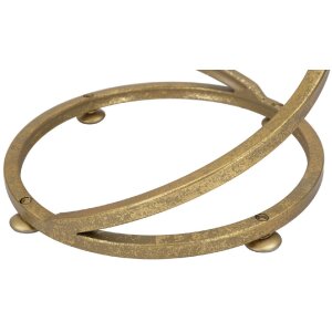 Mauro Ferretti bijzettafel spiraal marmer Ø 27,5x47,5 cm goud wit
