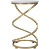 Mauro Ferretti bijzettafel spiraal marmer Ø 27,5x47,5 cm goud wit