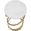 Mauro Ferretti bijzettafel spiraal marmer Ø 27,5x47,5 cm goud wit