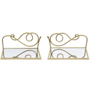 Mauro Ferretti wandplank set van 2 41,5x18x20,5 cm goud