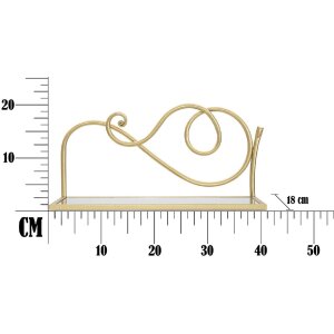 Mauro Ferretti wandplank set van 2 41,5x18x20,5 cm goud